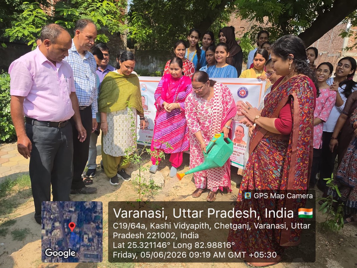 nssmgkvp's tweet photo. विश्व पर्यावरण दिवस- 5 जून 2026 को  महात्मा गांधी काशी विद्यापीठ, वाराणसी द्वारा एक पेड़ माँ के नाम पौधारोपण का पुनीत कार्य किया गया।
@YASMinistry @NSS_UPSNO @_NSSIndia @mybharatgov @NSSRDUPUK https://t.co/rAPVrUjGIh