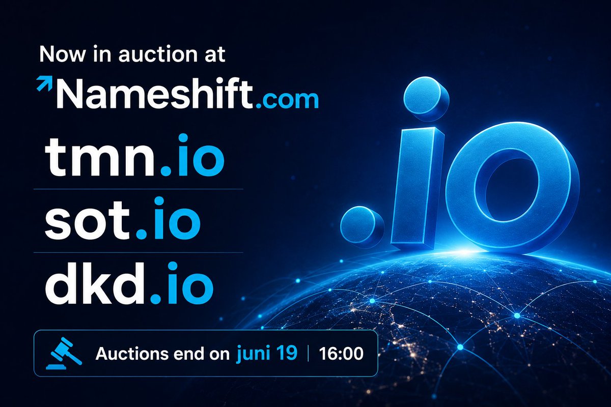 nameshift_com's tweet photo. Now in auction at https://t.co/6qj0ZwEFh7

https://t.co/EEdP3Fudfu 
https://t.co/hCMgi9UuTU 
https://t.co/jwhlYhEAKP

Auctions end on june 19 at 16:00.

Visit the domain name of your choice to place a bid. https://t.co/1UAA8aassx