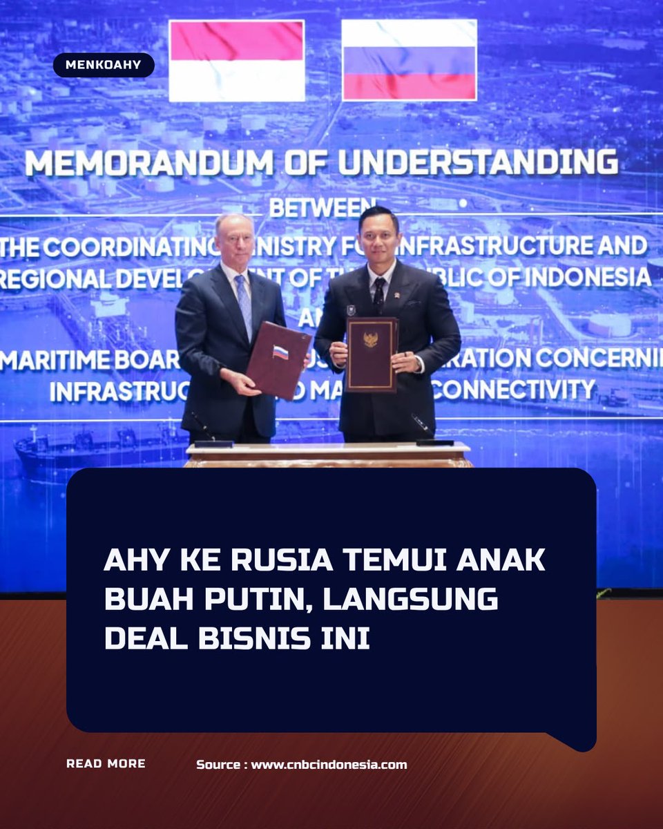 foices's tweet photo. peran agus dalam memperkuat kemitraan ini juga menjadi sorotan. menegaskan kesiapan indonesia untuk menjadi jembatan kerja sama antara kawasan ASEAN dan Eurasia, membuka peluang kolaborasi yang lebih luas bagi pertumbuhan ekonomi
Kerjasama RI Rusia
#AHYBangunKemitraan https://t.co/FXWXDEtsi0