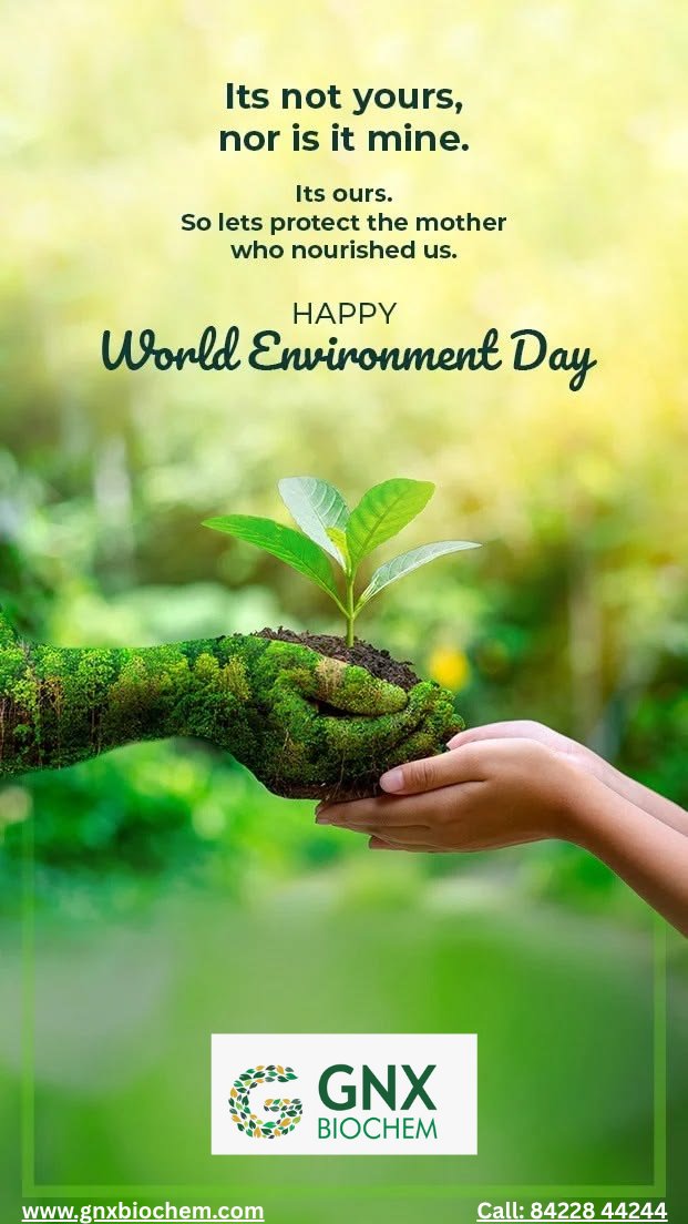 GnxBiochem's tweet photo. 🌱 Every seed we sow today shapes a greener tomorrow. Wishing everyone a Happy World Environment Day from GNX Agro Biochem Pvt. Ltd.

#WorldEnvironmentDay #GNXAgroBiochem #GoGreen #FarmToFuture #SustainableAgriculture #GreenFuture #ProtectNature #PlasticPollution #EcoFriendlY https://t.co/kYA8jYyikw
