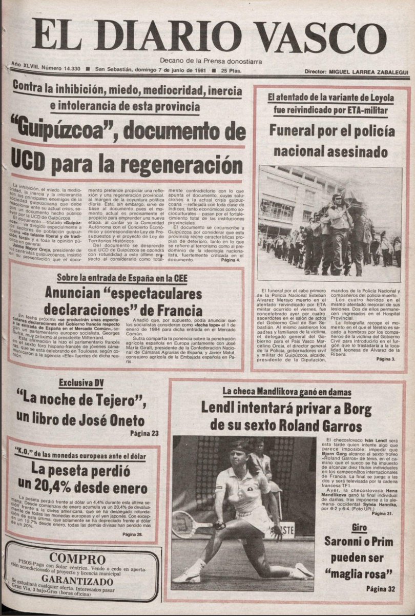 CarlosDeUrrecha's tweet photo. In Memoriam
Cabo 1°PN D. Esteban Álvarez Merayo,
Caído por Dios y por España,
¡¡Presente!!
D.E.P
La Muerte no es el Final
Siempre en Nuestra Memoria
¡¡Viva España!!
¡¡Arriba España!!

5/06/1981 ETA asesinaba con una bomba en San Sebastián
https://t.co/J0XTqGmXw7 https://t.co/8q0b7iCPra