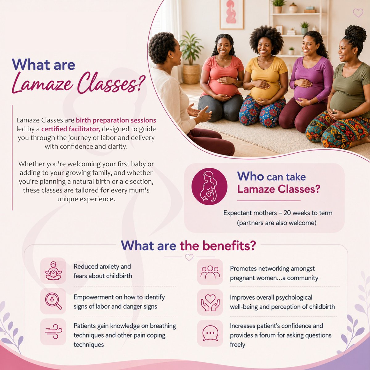 HospitalOutspan's tweet photo. Join our upcoming Lamaze Classes and gain practical knowledge, confidence, and essential skills to help you navigate labor, delivery, and early parenthood with greater ease, led by a certified instructor

📅 4th &amp; 5th July 2026
💰 Kshs. 1,500 per person

#LamazeClasses https://t.co/kVkv1Gphyz