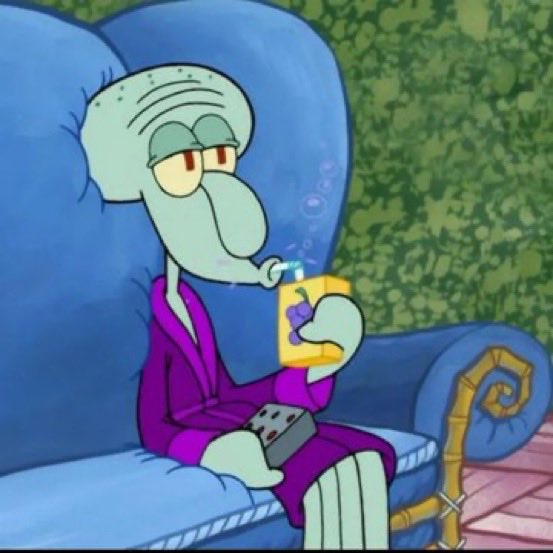 alecsbutt's tweet photo. as I get older, I understand why squidward always wanted to go home https://t.co/lPAPOYPqYu