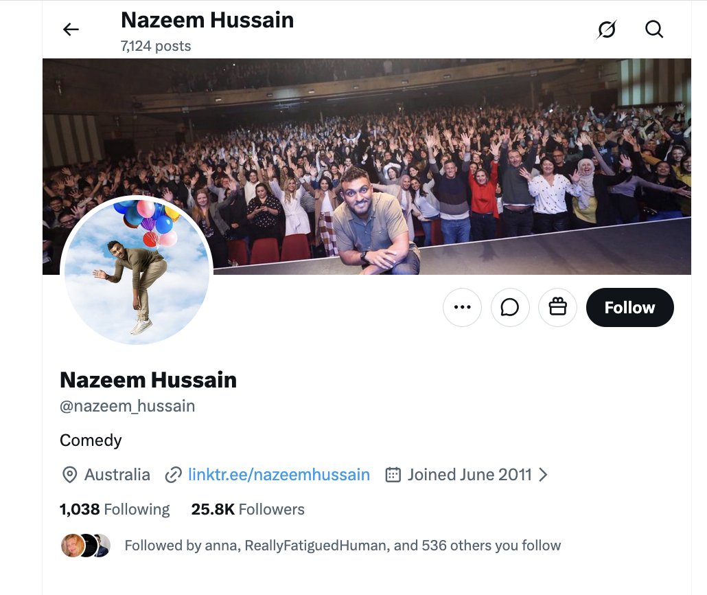 RonniSalt's tweet photo. @JonesHowDareYou Oh I beg to differ.

Not a single Australian *anglo-white* comedian. 

There's plenty of Aussie talent out there knocking Israel off its pillar

My man, @nazeem_hussain has been hilariously and consistently brutal 

👉🏽https://t.co/kDKHDVFCC7 https://t.co/UK2OyW5oBp