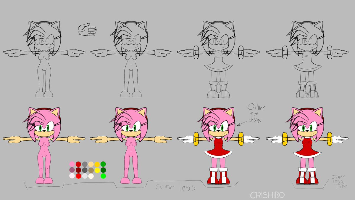 crishibo's tweet photo. The design for my updated 3D Amy Rose model I wanna make...hhmm...

El diseño para mi modelo 3D actualizado de Amy Rose que quiero hacer...hhmmm...

#sonicfandom 
#sonicartist 
#3dart
#amyrosefanart https://t.co/x9yhqQ8Ym0