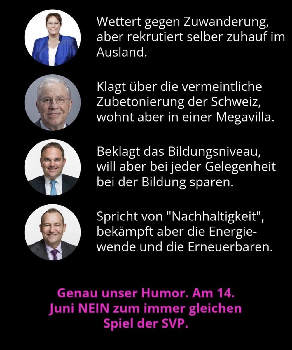 KritischerTyp's tweet photo. @svpzh Nein zur SVP Mogelpack Initiative 👎 https://t.co/sbL4hK5jwd