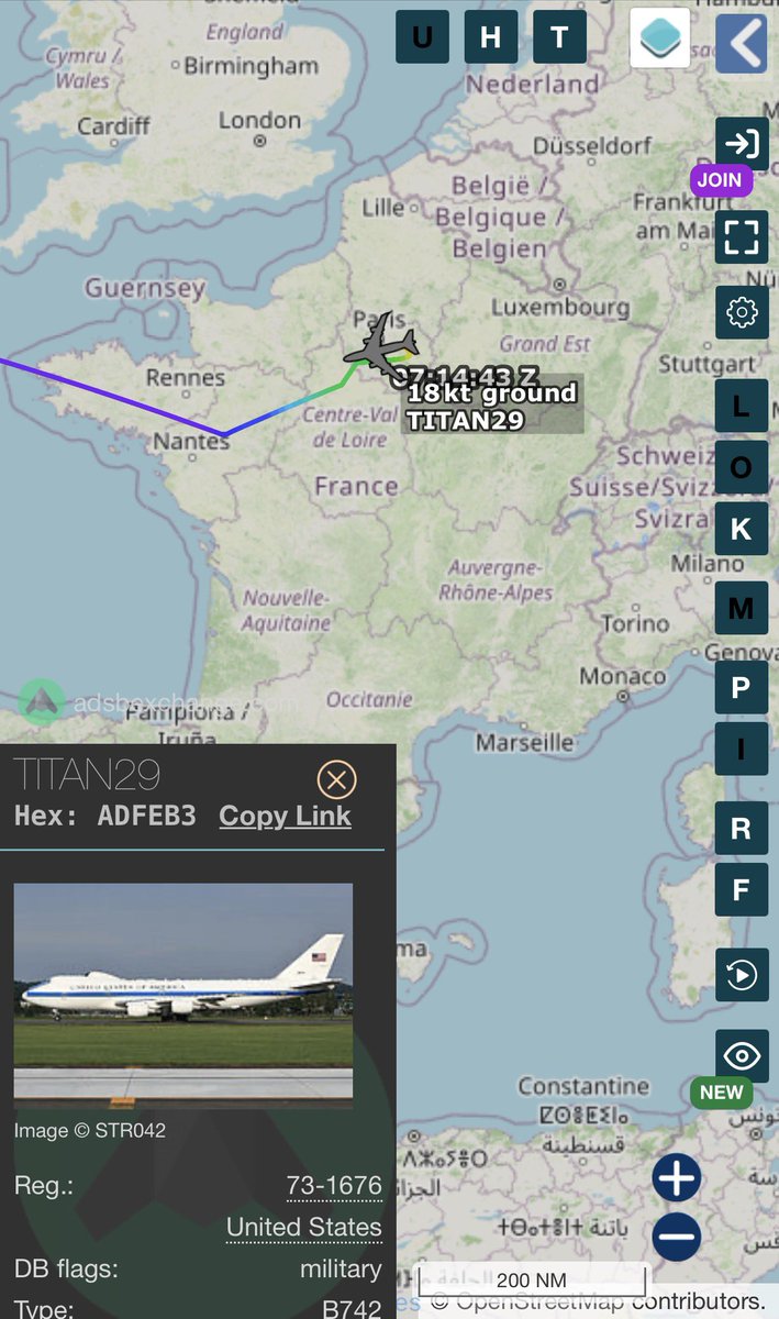 CotamFleet's tweet photo. 🚨 Atterrissage 🛬 à Orly 🇫🇷 de l’US Air Force 🇺🇸 Boeing E-4B Nightwatch « Doomsday plane » 🇫🇷 

🔗 https://t.co/5kS8RKtIdR