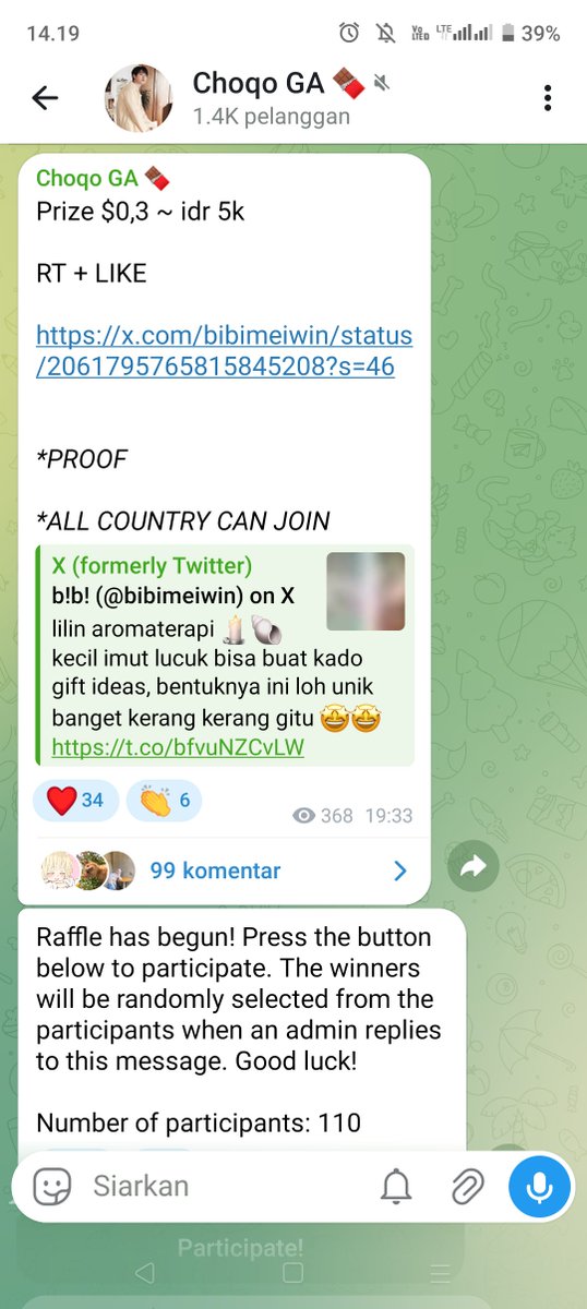 GAchoqo's tweet photo. Join GA d telegram choqo yuk ✨

https://t.co/4r0OjMsbT2 https://t.co/Jky3CspiH1