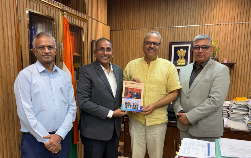 Pharmexcil's tweet photo. The Chairman and Director General of Pharmexcil met the DCGI and JDC(I) on 02.02.2026 and extended an invitation to attend the Global Ambassador Meet on the Pharmaceutical Sector and the Curtain Raiser Ceremony of iPHEX 2026 and GDRC 2026, scheduled for 08.06.2026. During the meeting the DCGI & JDC(I) were briefed on the event's objective and significance.

Dr Ranga Chandrashekar, JDC(I), CDSCO, Shri Raja Bhanu, Director General, Pharmexcil, Dr Rajeev Singh Raghuvanshi, DCGI, CDSCO, Shri Namit Joshi, Chairman, Pharmexcil