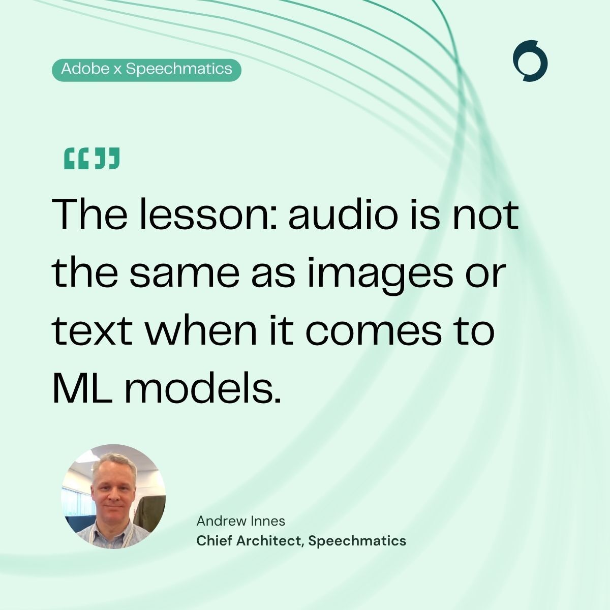 Speechmatics's tweet photo. Adobe Premiere needed cloud-grade transcription without the cloud.

That sounds simple until you remember audio doesn’t behave like images or text. 🎬

Voice AI has to handle messy, time-based data while staying fast enough for real creative workflows. 👇 https://t.co/YLoXQe18zH