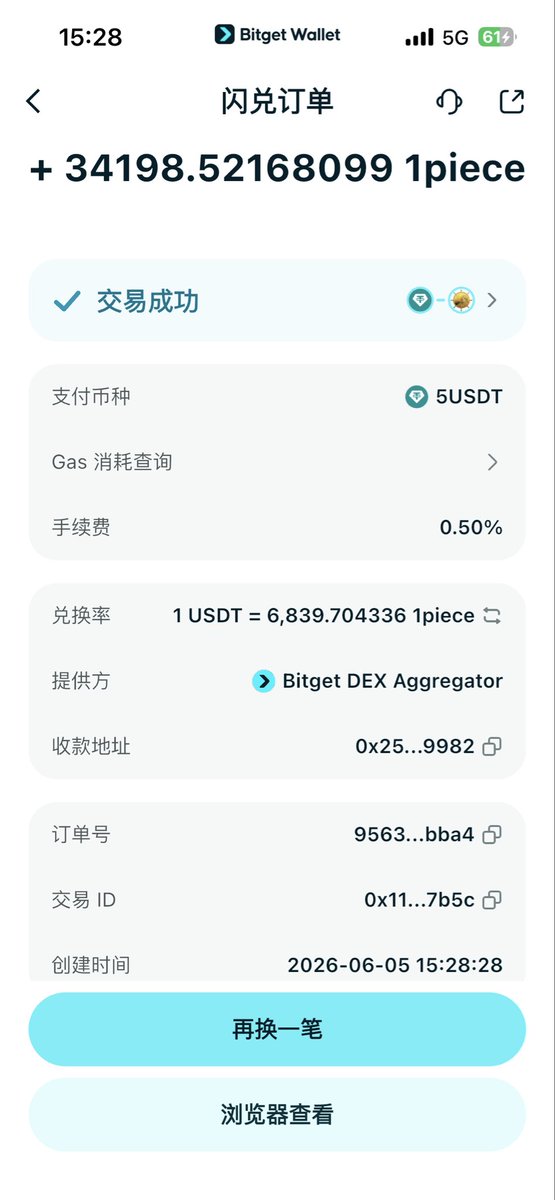LuffyCommunity's tweet photo. 365定投计划～第63天🚀🚀🚀
#365天定投计划

0xF263cC32caED261A819713f3Dcc494A96c3e5111 https://t.co/cQti95d0hR