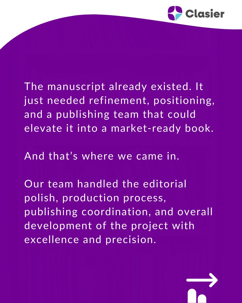 ClasierPub's tweet photo. Many people think publishing ends when the book is printed.

A great book deserves visibility, positioning, distribution, and the right strategy to help it reach the people it was written for. Prof @magnuskpakolgva already had a strong manuscript and a powerful message. https://t.co/PaSrwdnPVE