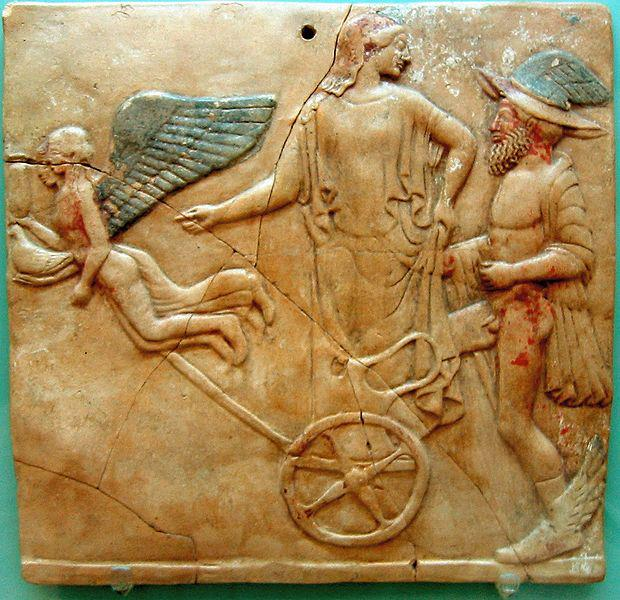ArteCalabria's tweet photo. Pinax di Eros (V sec. a.C.), tavoletta in argilla rappresenta Hermes e Persefone liberata dal messaggero di Zeus per restituirla a sua madre Demetra. Proveniente dal santuario di Persefone antica Locri, oggi al Museo Nazionale Archeologico di Reggio #Calabria
#arte #beauty #art https://t.co/rg4SPbEVRk