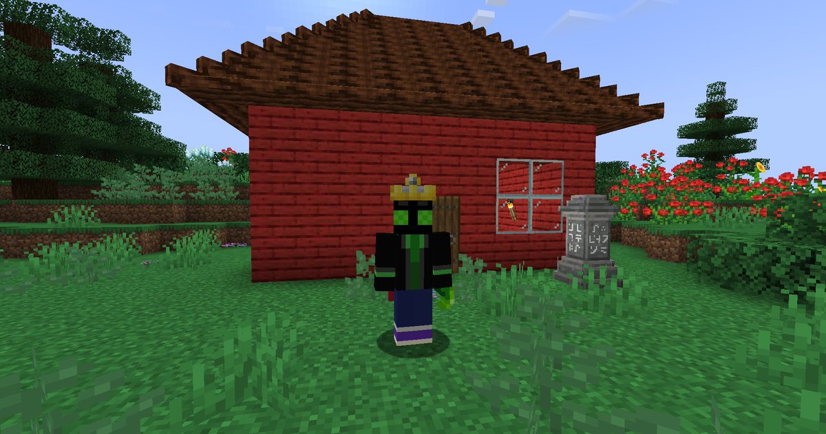 EchtoSkeleton's tweet photo. First day on the Dormiecraft server. I built myself my starter house on a small island and went treasure hunting. Tomorrow I will make a farm so that I can stop running out of food https://t.co/QYfhohKMa1