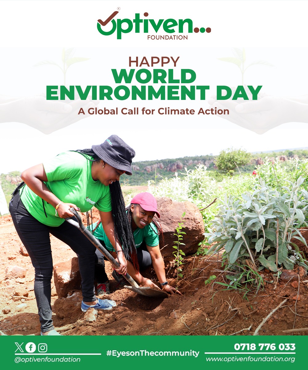 OptivenLimited's tweet photo. HAPPY WORLD ENVIRONMENT DAY 
Everyday at Optiven is World Environment Day!  But, today we join the world in celebrating this crucial day under the theme : “A Global Call for Climate Action”, as we recognize that what we do creates a lasting impact on the environment.  This is why sustainability is core in spaces we develop, communities we build, and decisions we make as Kenya’s leading Sustainability Real Estate Company. As Optiven, we remain committed to promoting sustainable living through responsible land use, environmental conservation, tree-growing initiatives, clean energy solutions, and community empowerment programs that contribute to a greener and more resilient Kenya.  Join our GoGreen Initiative today and be part of this change by logging onto https://t.co/v1kHDhj2f5 or call us on 0790300300