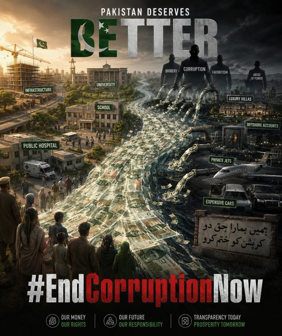 MisbahMBB's tweet photo. Don't just complain—document. Use your phone to record and report instances of graft. Sunlight is the best disinfectant.
 
#EndCorruptionNow https://t.co/Hjo8oi8c87