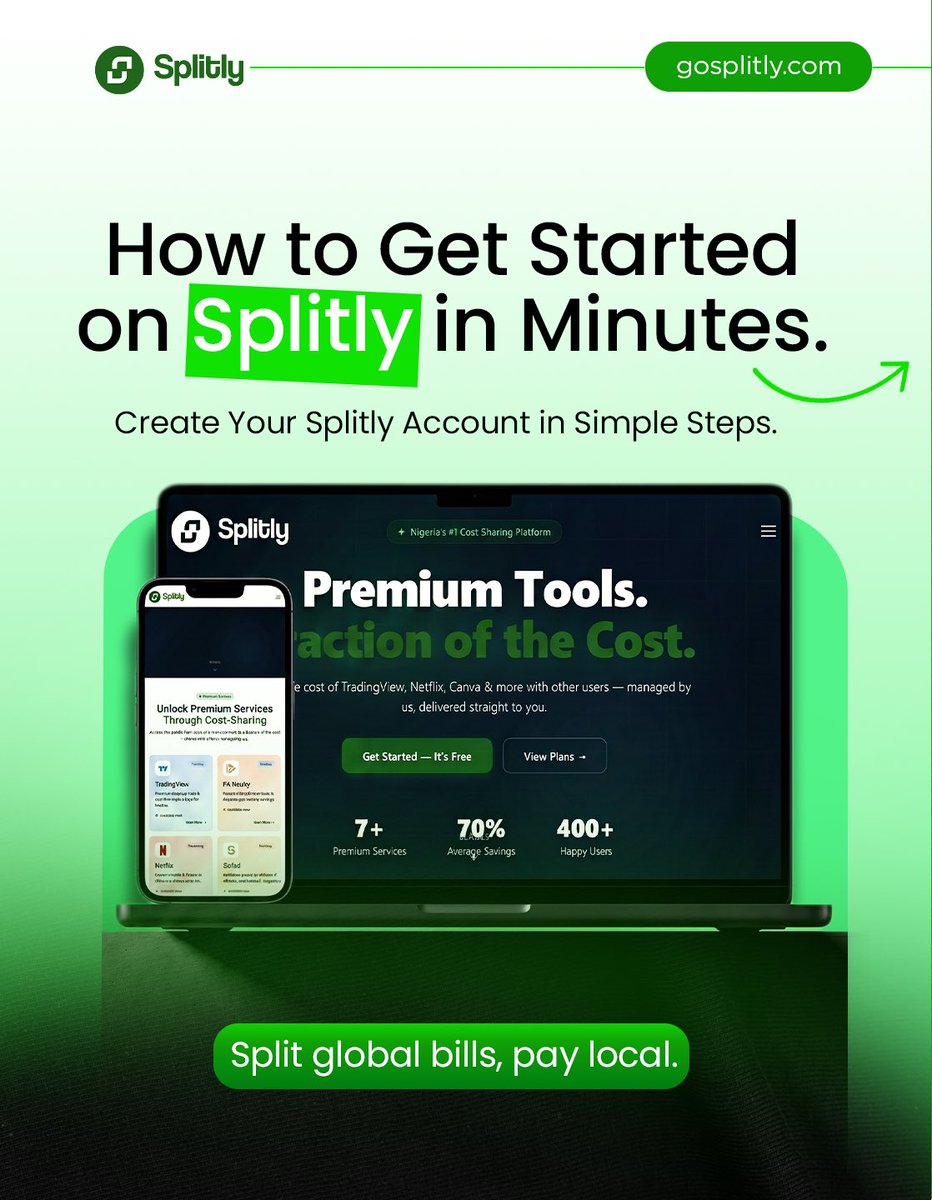 splitly_1's tweet photo. Premium subscriptions don’t have to break the bank. Sign up on Splitly in minutes, split the cost, and pay in Naira. Simple. 🔥 Link in bio 👆 https://t.co/dUNVo8lt7o