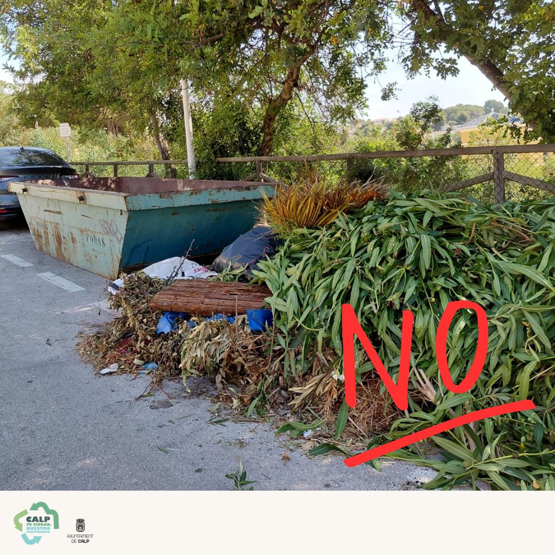 CalpLimpio's tweet photo. Calp sigue mejorando la gestión de los residuos de poda.
Ya puedes utilizar las nuevas cajas de poda distribuidas por el municipio para depositar restos de jardinería. Recuerda: utiliza siempre estos contenedores específicos o el Ecoparque para depositar los residuos de poda. https://t.co/TcKxjl5k48
