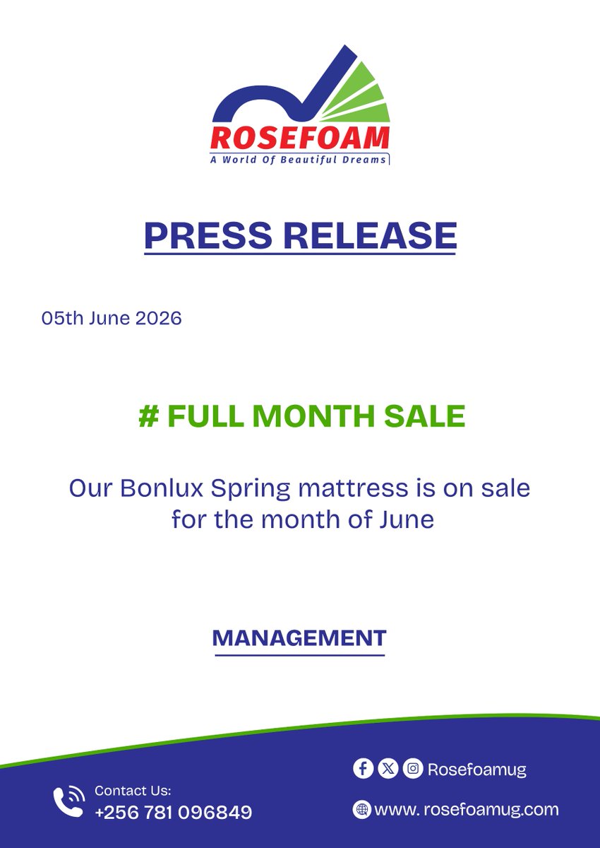 rosefoamug's tweet photo. #Luxury at your doorstep 
#Rosefoam mattresses.
#Bonlux spring mattress https://t.co/UvCUxOXF8p