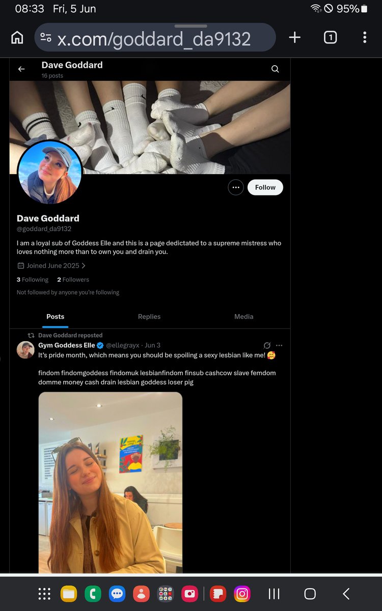 FaceGimp's tweet photo. @DundeeSub and @ellegrayx and @goddard_da9132 
Are all the same people using findom as a way to time waste and scam people its very strange and wierd they are scamming and pretending to be different people its one big scam warning everyone be safe and careful 

Findom https://t.co/5LwGfUNnVb