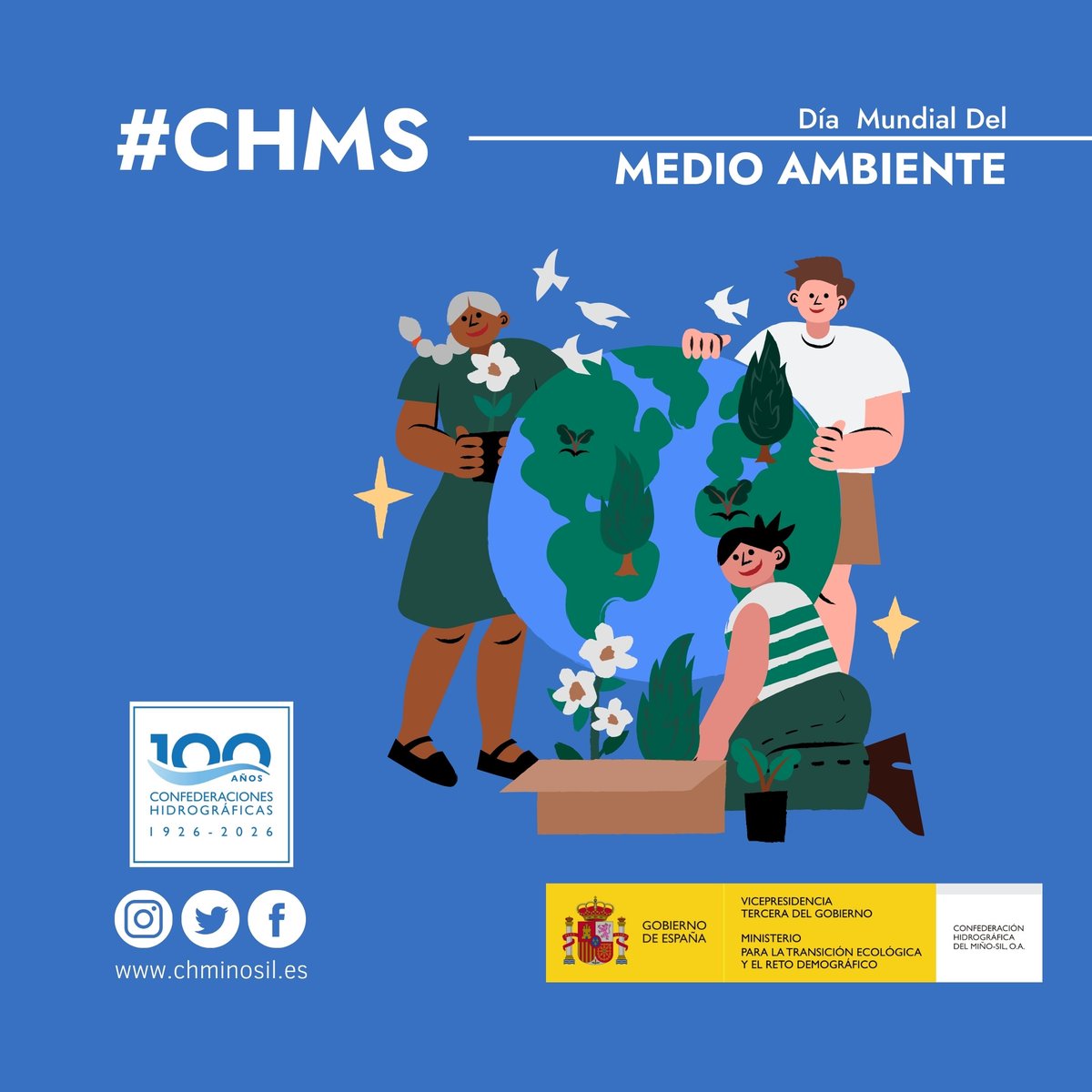 CH_MS's tweet photo. Protejamos la Vida! 🌍🍃💧🐟🏞️
Feliz #diamundialdelmedioambiente !
#haciaunfuturomássostenible
@mitecogob 
@JAQuiroga2 https://t.co/t1y54Sd7Hz