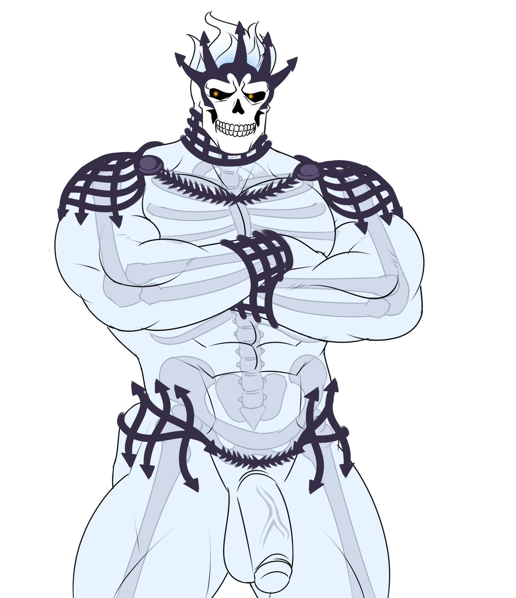 mega_arts's tweet photo. Been wanting to make an OC with a skull head and i couldn't sleep so~ https://t.co/b6Fgj6cqOp