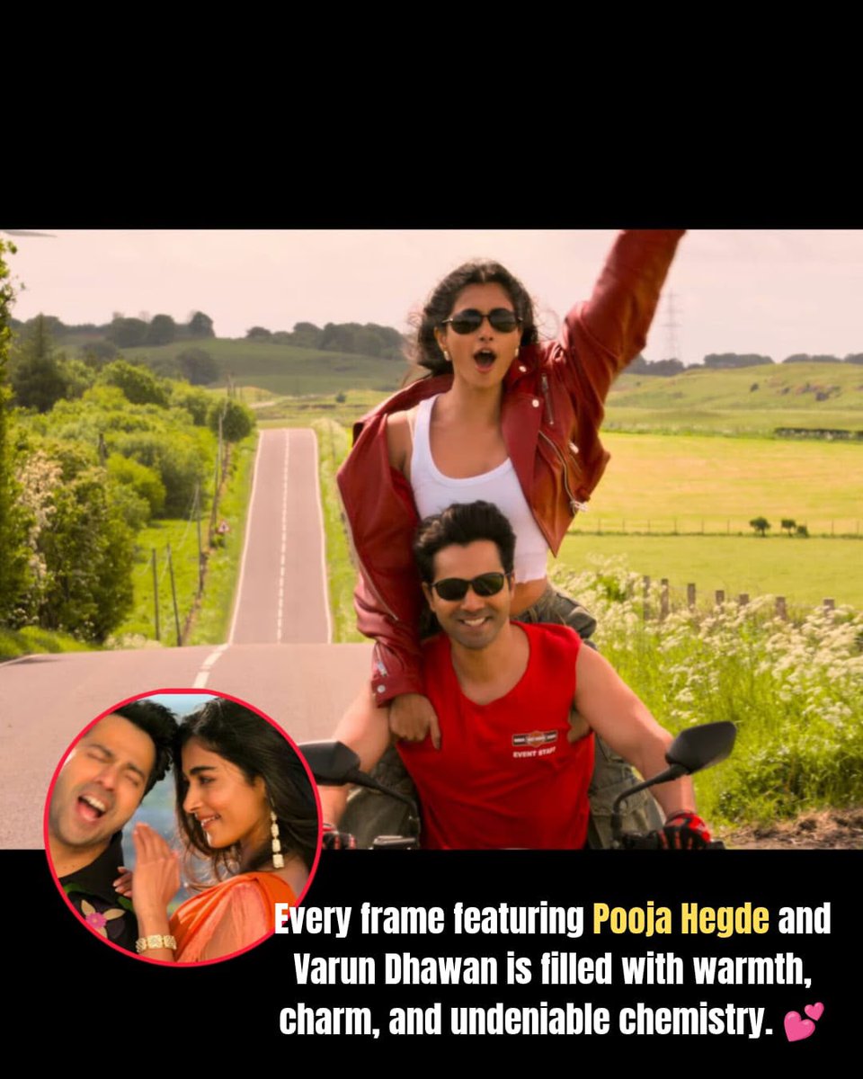 tellychakkar's tweet photo. Some pairings just feel right! #PoojaHegde and #VarunDhawan bring warmth, charm, and endless chemistry to every moment. https://t.co/OgkyvQSrT0