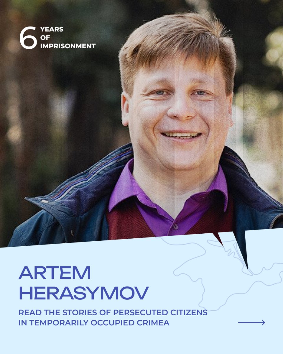 crimeaplatform's tweet photo. 👤 The Story of Artem Herasymov, a Political Prisoner from Crimea https://t.co/aeUw4U1V1j