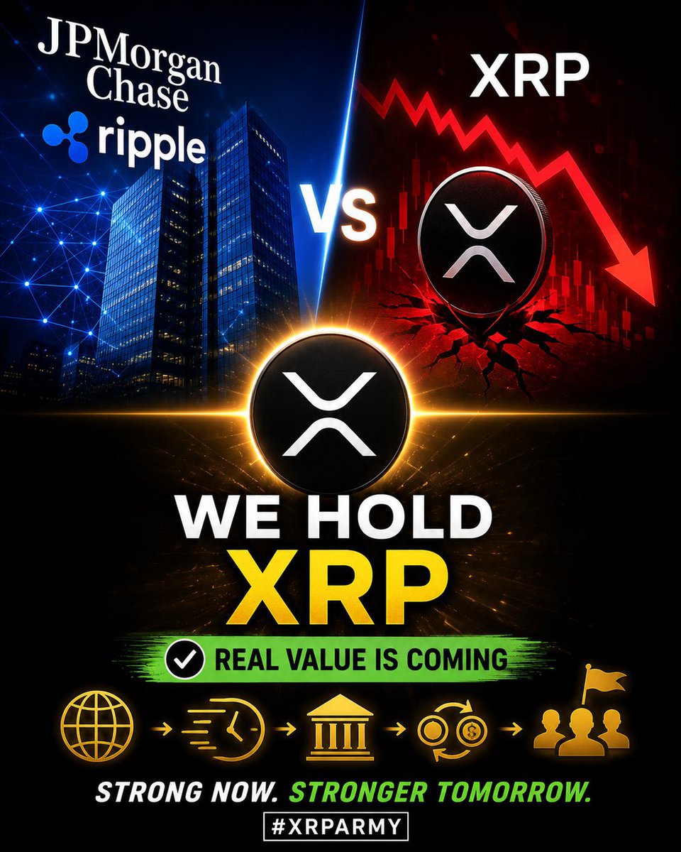 BoomStickCrypto's tweet photo. JPMorgan Chase and Ripple are still touting public blockchains... while XRP is falling

This is why we're holding onto XRP. Real practical value is coming

XRP Army, what's your biggest reason for holding XRP through this downturn?
👇 #XRP #XRPArmy https://t.co/vWxCiCLNoJ