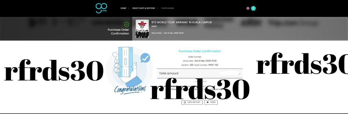 rfrds30's tweet photo. Today secured BTS Arirang Kuala Lumpur again Day 1 2 tix CAT 3 

Not for salee https://t.co/HKDkGyTjka