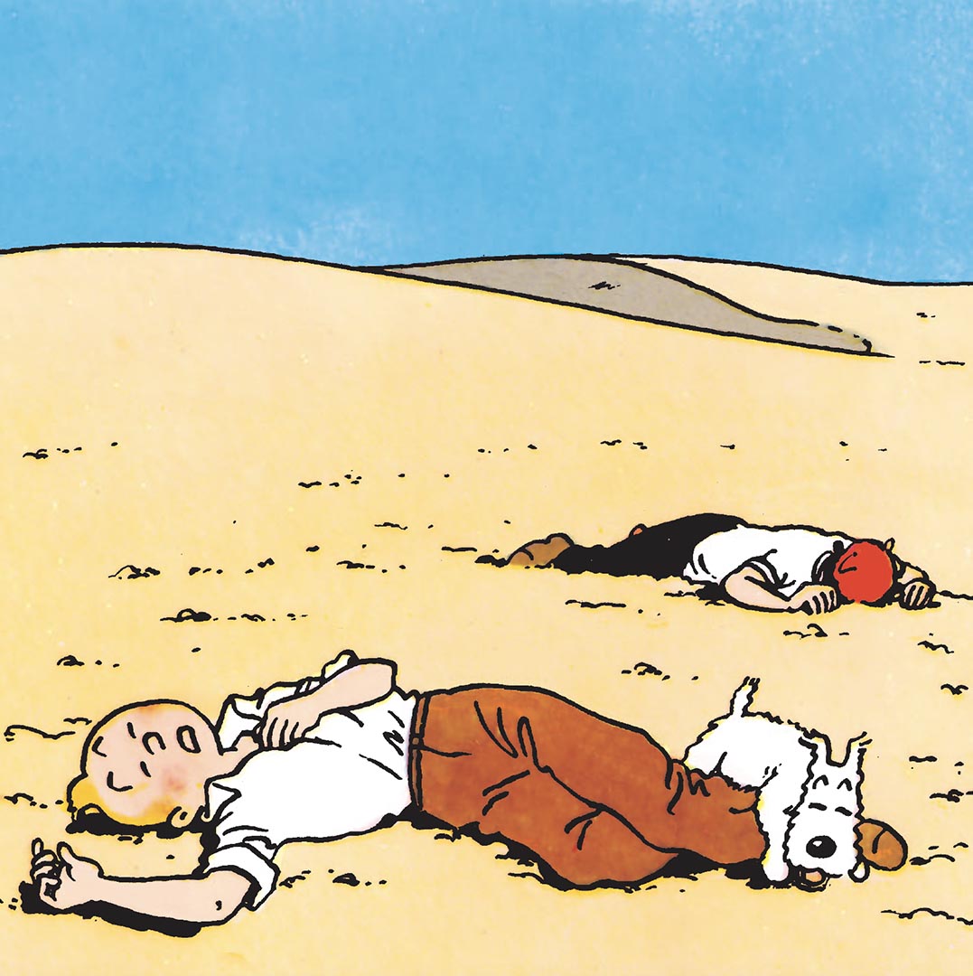 Tintin's tweet photo. 🇧🇪 ☀️ Des dunes brûlantes du désert du Khemed aux expéditions sous un soleil de plomb, les aventures de Tintin regorgent de scènes où la chaleur, l’aridité et les paysages désertiques jouent un rôle essentiel. Un nouveau quiz en 14 questions vous attend sur https://t.co/S2XJatljTb pour explorer cet univers impitoyable ! 🐫

👉🏻 Pour relever le défi, c’est par ici https://t.co/WBnscfwkSW

🇬🇧 ☀️ From the scorching dunes of the Khemed Desert to expeditions under the blazing sun, Tintin’s adventures are full of scenes where heat, aridity and desert landscapes play a key role. A new 14-question quiz awaits you on https://t.co/S2XJatljTb, inviting you to explore this unforgiving world! 🐫

👉🏻 To take on the challenge, click here https://t.co/AkzCN2moGf

#quiz #desert #soleil #sun #chaleur #heat
#lesaventuresdetintin #theadventuresoftintin

© Hergé / Tintinimaginatio – 2026