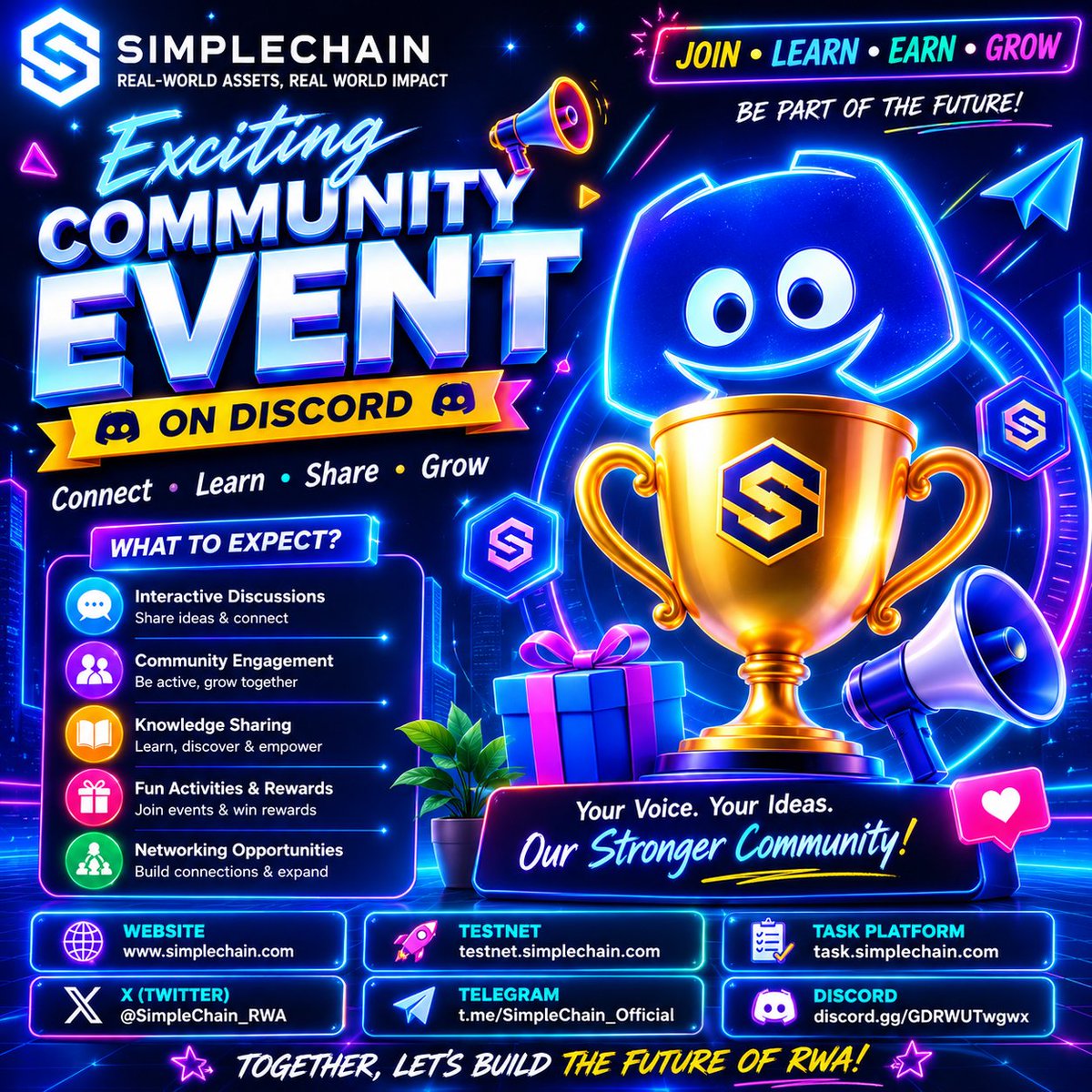 uzzal4071's tweet photo. Exploring the future of RWA with SimpleChain!
 Excited to join this amazing community event learn connect and grow together.
#SimpleChain #RWA #Web3 #CommunityEvent #Blockchain @SimpleChain_RWA 
Reading this topic https://t.co/zyqEFEVCbt https://t.co/ZjcQfP00JO