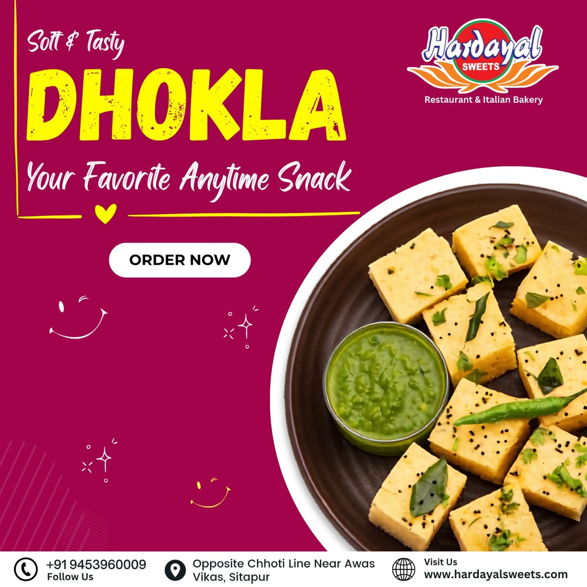 HardayalSweets's tweet photo. Craving something light, delicious, and full of flavor? Treat yourself to the soft and spongy goodness of our freshly prepared Dhokla. Served with tangy green chutney
.
#HardayalSweets #DhoklaLove #SoftAndTasty #AnytimeSnack #FreshFlavors #GujaratiSnack https://t.co/6aWShSr3am