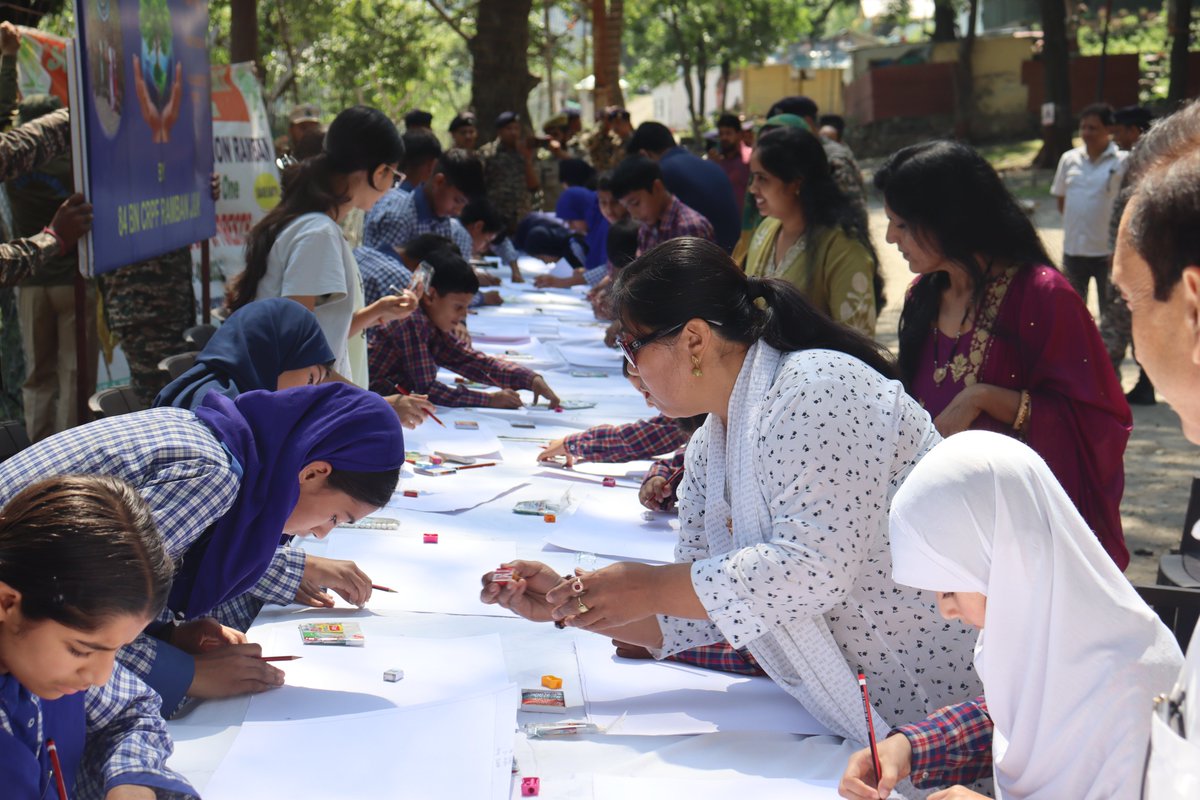 84BNCRPF's tweet photo. On 5 Jun 26, 84 Bn CRPF orgd World Environment Day at Ramban. Painting Competn &amp; Mass Tree Plantation conducted &amp; 1500 trees planted. N Ranbir Singh Commandant stated that to stem serious climate change, all must adopt sustainable solutions &amp; environment responsible lifestyles. https://t.co/hqlborcNoJ
