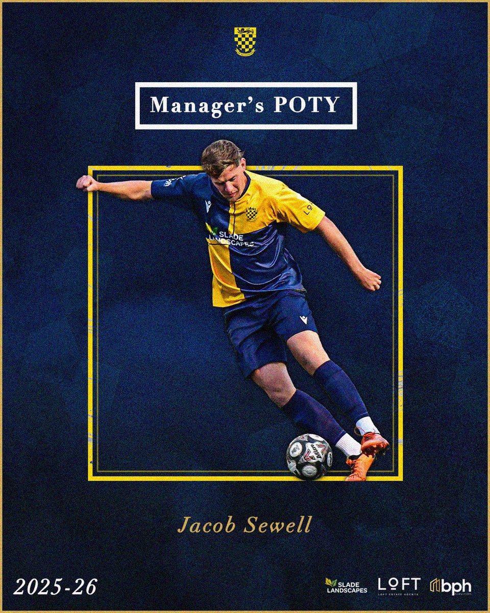 afcwalcountians's tweet photo. 𝐌𝐚𝐧𝐚𝐠𝐞𝐫’𝐬 𝐏𝐎𝐓𝐘 | 𝐆𝐨𝐥𝐝𝐞𝐧 𝐁𝐨𝐨𝐭 | 𝟐𝟎𝟐𝟔 | 𝐉𝐚𝐜𝐨𝐛 𝐒𝐞𝐰𝐞𝐥𝐥

A great year for Jacob - 19 goals in all competitions meant he also picked up the club Golden Boot for the season.

A big impact on and off the pitch.

“Good feet for a big man”

#UpTheCounts https://t.co/ZJ4o1pGJHc