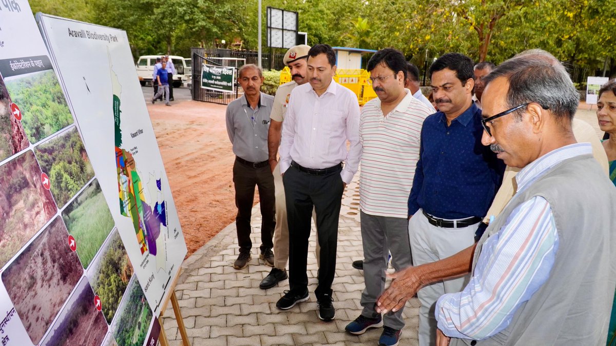 official_dda's tweet photo. On the occasion of #WorldEnvironmentDay2026, a Plantation Drive was led by Vice Chairman, DDA, Shri N. Saravana Kumar at Aravali Biodiversity Park, New Delhi.

The initiative reaffirmed the commitment towards environmental conservation, urban biodiversity, and a greener, more sustainable future. Participants came together to plant saplings and contribute to building a healthier environment for generations to come.

Every tree planted today is an investment in a greener tomorrow. 

#WorldEnvironmentDay #GreenDelhi #DDA #DDAGreens