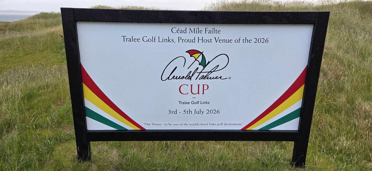 CLG_Scotland's tweet photo. The sun is out for our NY guests, as they take on the wonderful @traleegolflinks - host to the 2026 @ArnoldPalmerCup. https://t.co/wwnOE50iGm