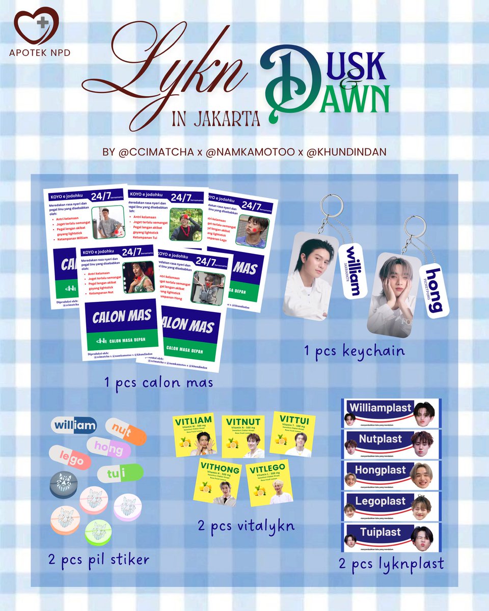 ccimatcha's tweet photo. LYKN Dusk &amp; Dawn in Jakarta Freebies by 
@ccimatcha x @namkamotoo x @khundindan

📍 The Kasablanka Hall (Kokas)
📅 11 July 2026

Limited quantity, so don’t miss out! 🐺✨

See you at the venue 💋
#LYKN
#LYKNDuskAndDawnxJakarta https://t.co/EnPNjFe0fU