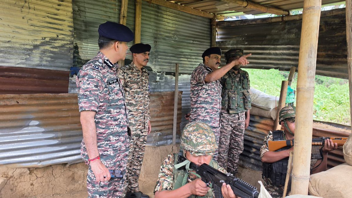 crpfindia's tweet photo. On Day 2 of his Manipur field tour, DG @crpfindia Shri @gpsinghips visited E/34 Bn & C/68 Bn at Litan, Ukhrul.
​He interacted with troops, assessed camp security & infrastructure, and discussed operational challenges on the ground, before joining the jawans for high tea. 

​#NationFirst
#Vandematram150 #MissionNaxalMuktBharat2026
@northeast_zone
@CentralZoneCrpf 
@crpf_j
@southzone_hyd
@mnp_2018