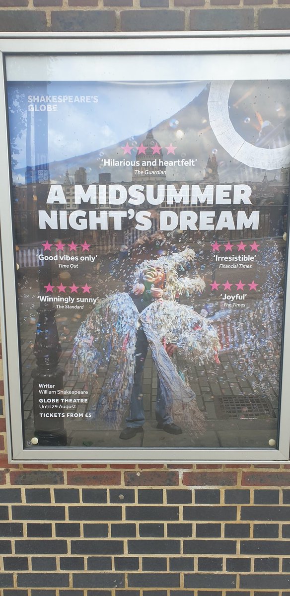NeilBurgum's tweet photo. Best value theatre experience you can get- a ' groundling ' @The_Globe . Great performance of A Midsummer Night's Dream . Fantastic entertainment with lots of laughs and only £5 😀 https://t.co/quNWdVfNhG