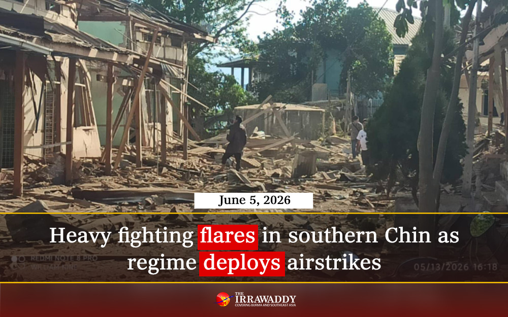 IrrawaddyNews's tweet photo. The military regime has been launching relentless airstrikes in southern Chin State after a ground offensive failed to capture the designated targets, according to a statement released on Thursday night by the Chin People’s Union/Army. #WhatsHappeningInMyanmar https://t.co/P0parPWIhl