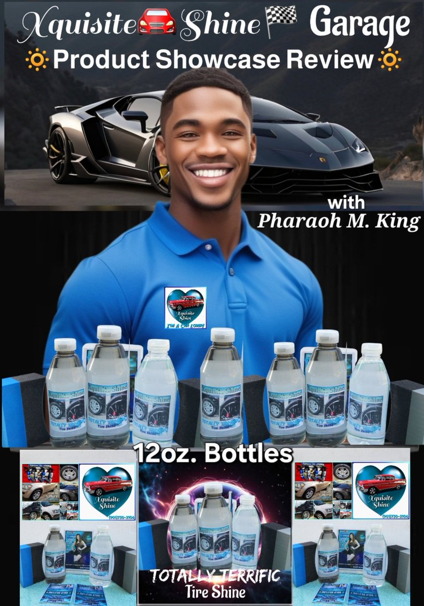 ShineXquis54177's tweet photo. ATTENTION ALL #Carguys #Cargirls and #CarLovers‼️
For the Absolute HOTTEST🔥 #TireShine on the market, our TOTALLY TERRIFIC
Tire Shine should be in your garage, trunk or auto shop. Check out our very own Pharaoh King's Review @
https://t.co/ISWFfOWfrw https://t.co/UIudFjoZe0