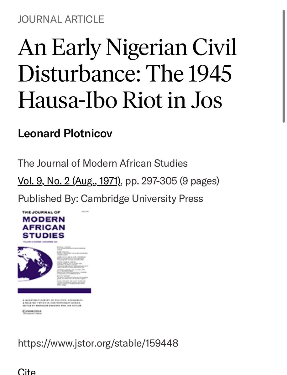 patrickanum's tweet photo. @bigba_s Do you mean the Hausa and Igbo riots of 1945?

Maybe by the name you will get a hint on the participants of the riot https://t.co/p9Dh2weKFL