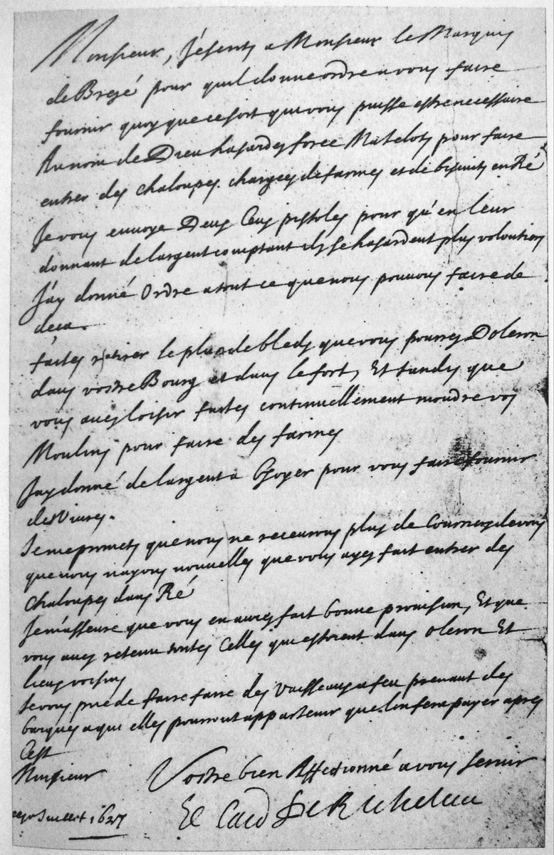 HFPsychopath's tweet photo. What strikes me in Richelieu’s letters is the calm authority. He opens with respect, “Monsieur”, meaning “Sir”, then moves into direction with “je vous prie”, meaning “I ask you” or “I request of you”. On paper it looks polite. In reality, it is controlled power. No rage, no vanity, no wasted emotion. Just rank, purpose and pressure hidden inside courtesy.

That was Richelieu’s craft: making command look like order.

#Richelieu #History #Power #Strategy #Politic #communication #strategiccommunication