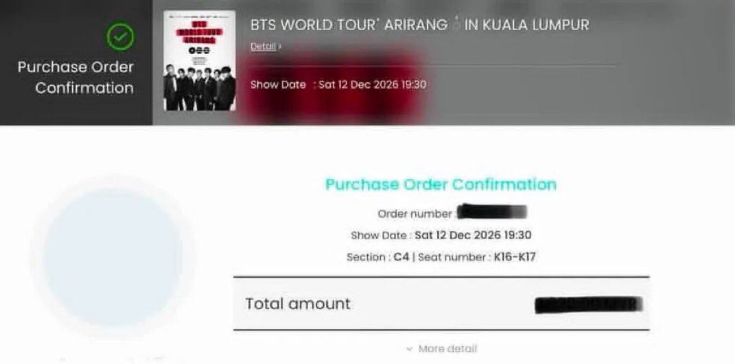rouecn's tweet photo. WTS 
BTS World Tour – Arirang in KL

VIP SC (C4)
K16 K17

5.750.000 IDR / Tickets

diurus sampe fisik
ada group wa

 wtb wts bts in kuala lumpur #zonajajan #zonauang https://t.co/eNVjSCE4lP