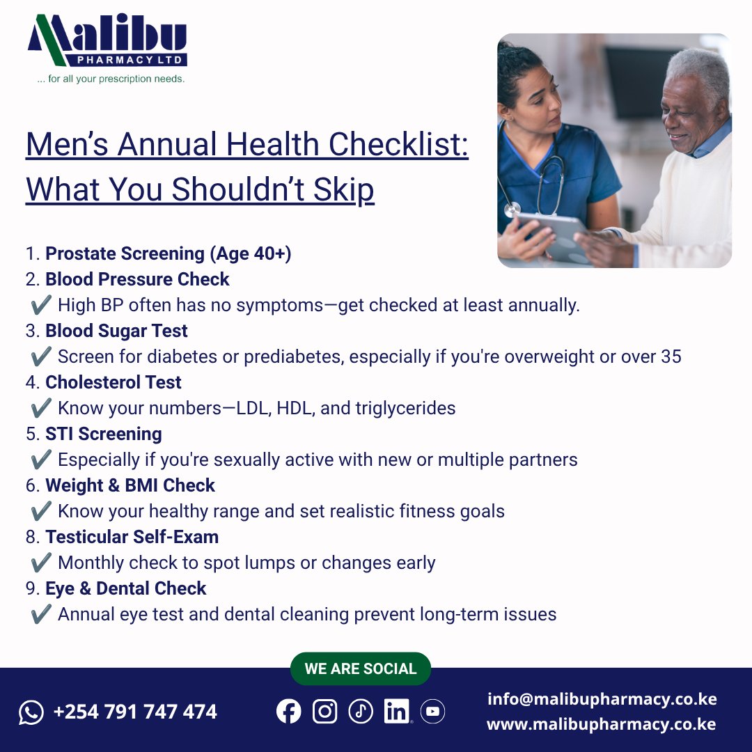 malibupharmacy's tweet photo. Help the men in your life live long and healthy lives by encouraging them to get annual medical checkups, even if they are healthy.

#menshealth https://t.co/dCUhUZ9wzz