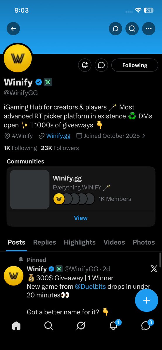 Zmotion147's tweet photo. @WinifyGG @Duelbits Thank you https://t.co/qYvyzuzYvZ