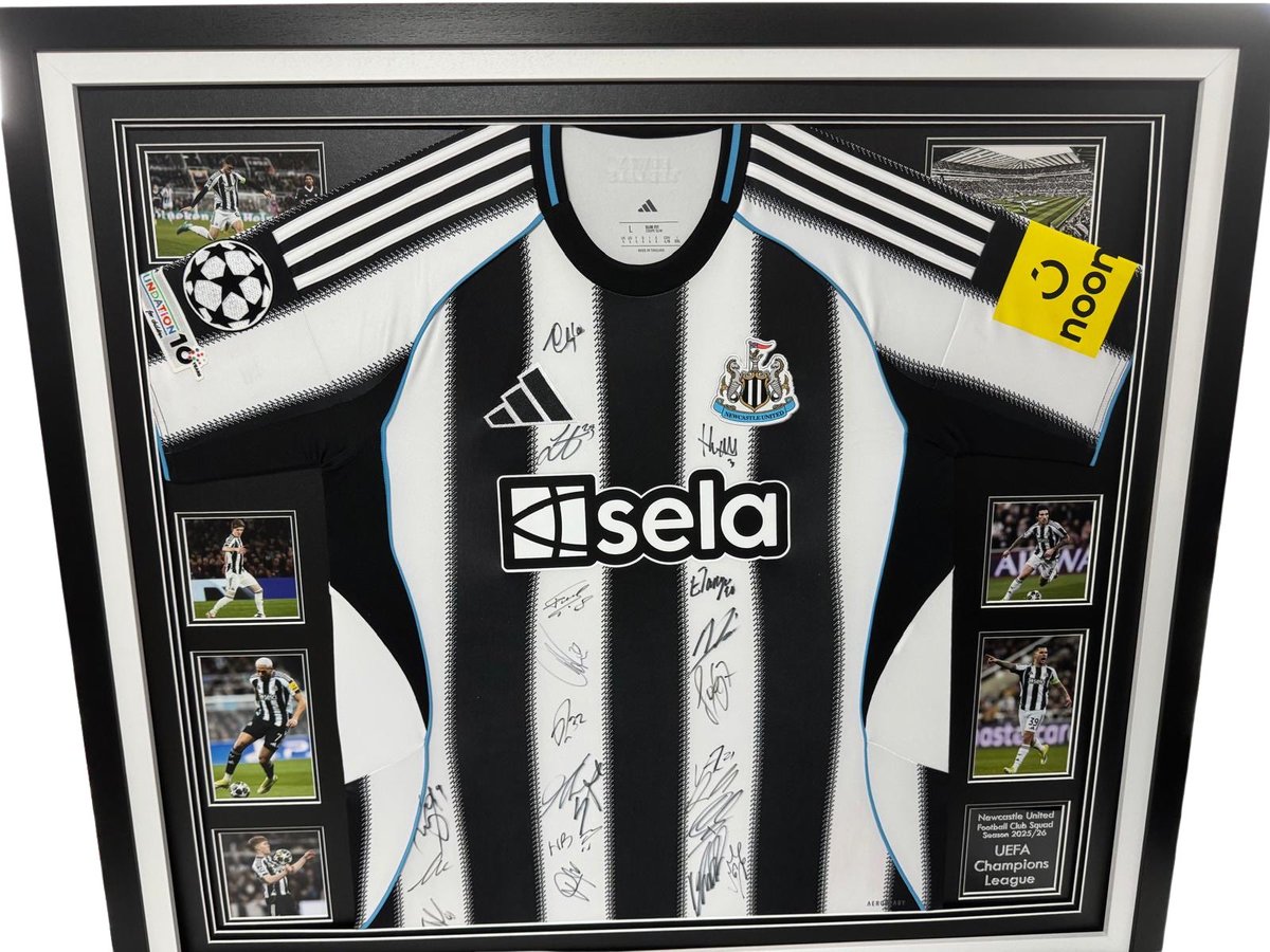 MatrixFrames's tweet photo. Toon, Toon, Toon Army! The Magpies perfectly captured in this signed shirt framed montage! 🖤🤍

#NewcastleUnited #StJamesPark #Football #Magpies #ToonArmy #NUFC #NewcastleUnitedFC https://t.co/J7b3FWiICc