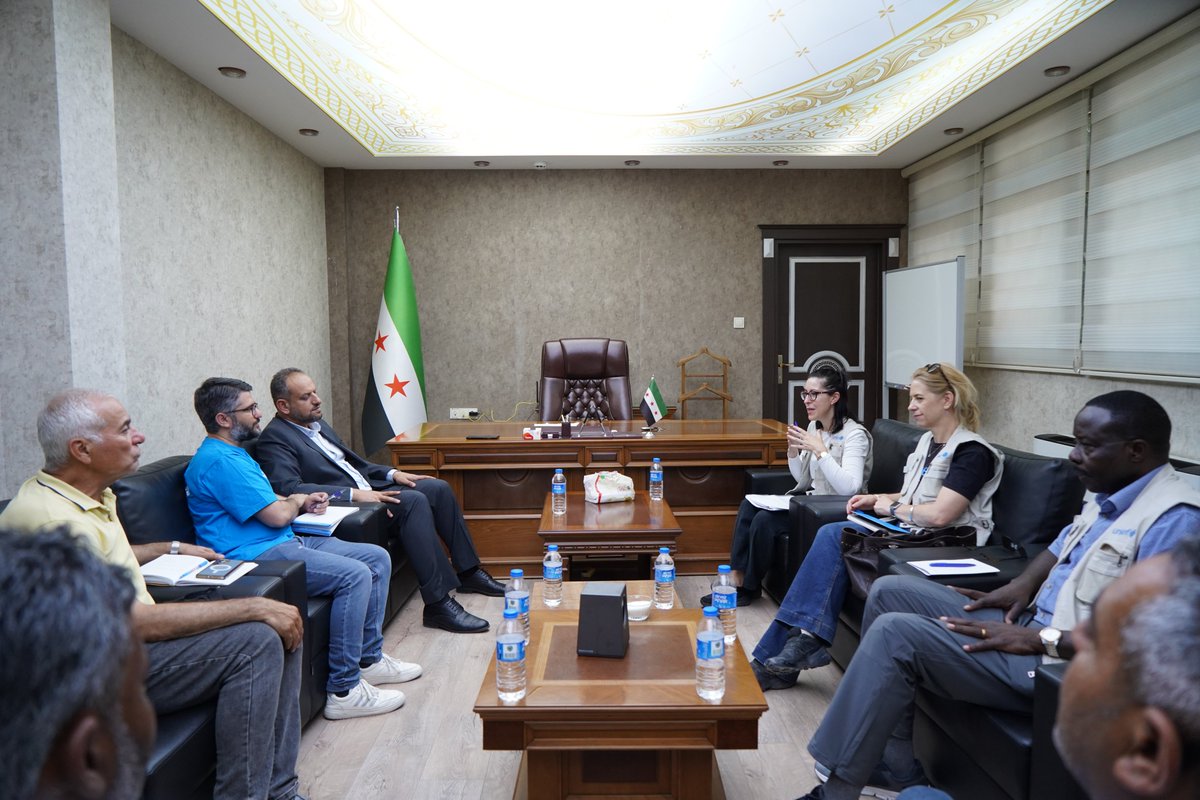 UNICEFinSyria's tweet photo. Yesterday, UNICEF Representative visited Ras al Ain and met with local authorities to discuss the evolving situation for children and families, with a focus on access to essential services, education, health, water, and the ongoing governance transition.

The visit comes at a critical time for Ras al Ain, where years of conflict and service disruptions has affected children and vulnerable families, and affected communities explore ways of returning safely.

UNICEF reaffirmed its commitment to supporting government efforts, strengthening essential services, and working with local partners to ensure that every child has access to the support and opportunities they need to thrive.

#ForEveryChild, #EveryRight

@RelanoMeritxell 
@UNICEFmena 
@UNinSyria