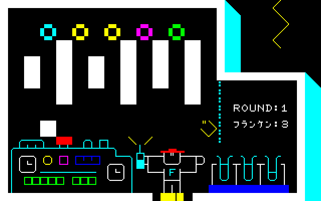 arohiro74's tweet photo. BASIC愛好会 WIP
マイコンBASICマガジン 1985年11月号
移植テクニック・マスター大作戦「ゲーム先取りテクニック道場」に掲載されたX1用「フランケンの純情物語」。PCG不使用だが動きが良く出来ている。キャラもゲームも秀逸。作者は「怒りの葡萄」等の小川真太郎氏。 https://t.co/FGAKUcDYT7